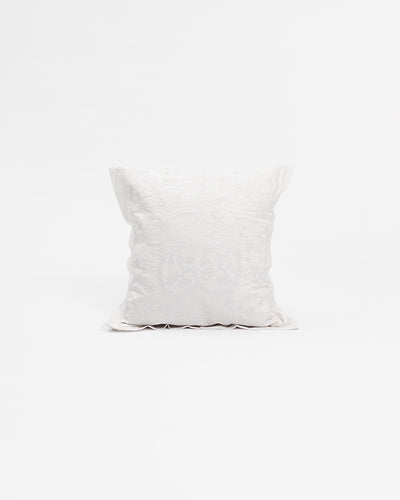 Embroidered Cushion Cover - White