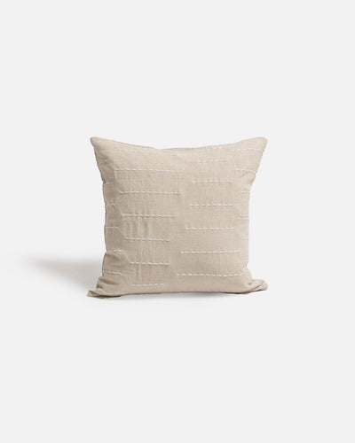 Stitch Cushion Cover - Natural with White