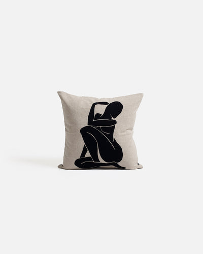 Le Femme Cushion Cover - Black