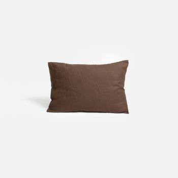 Italian Linen Pillowcase - Chocolate